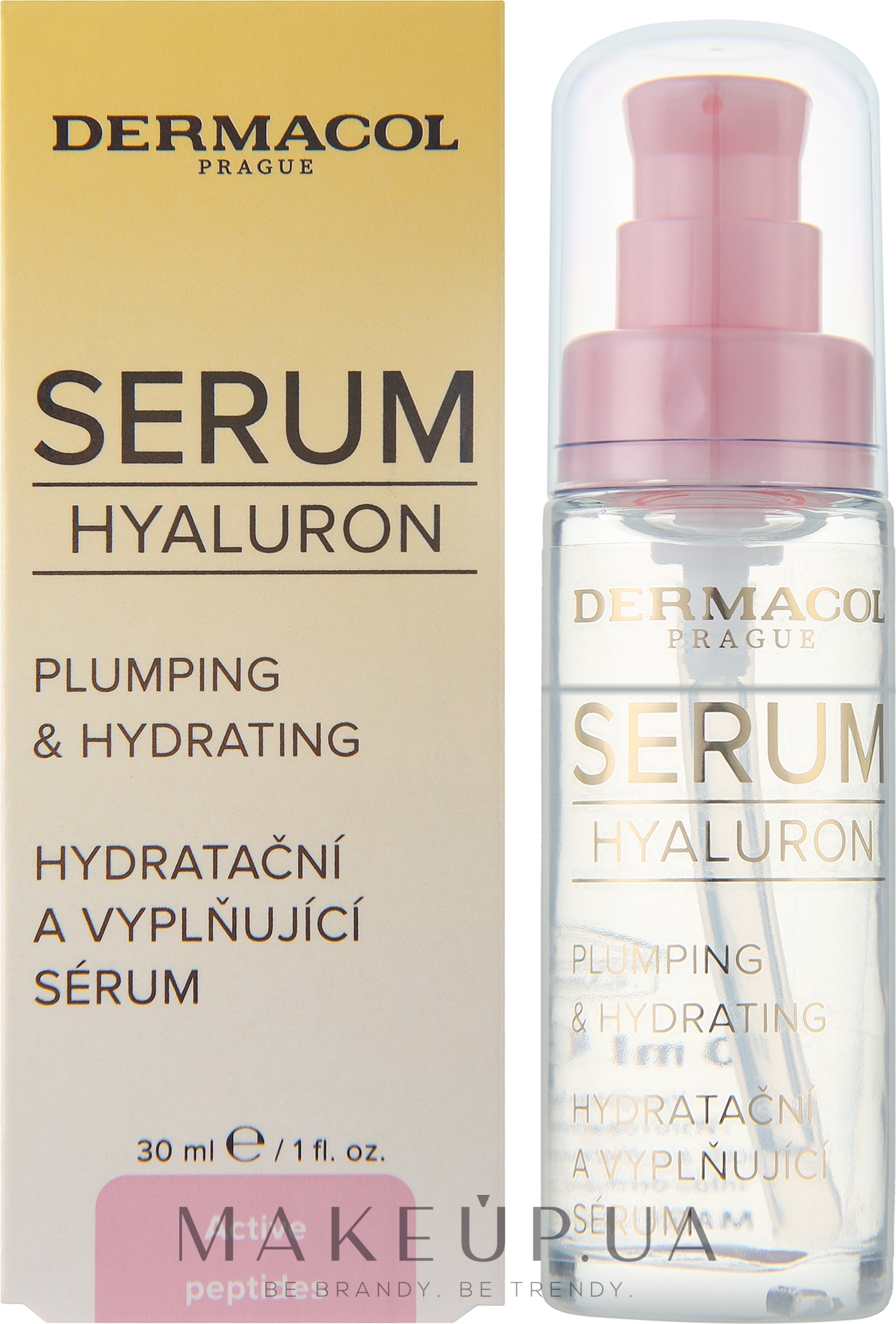 Зволожувальна та розгладжувальна сироватка для обличчя - Dermacol Hyaluron Plumping & Hydrating Serum — фото 30ml