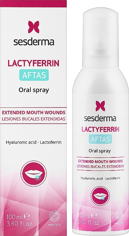 Оральний захисний спрей - Sesderma Laboratories Lactyferrin Aftas Spray — фото N2