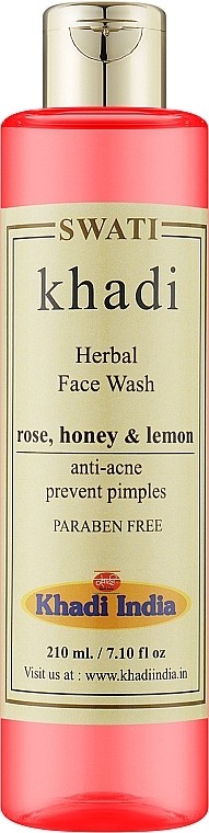 Засіб для вмивання на травах "Мед, троянда, лимон" - Khadi Swati Herbal Facewash Honey Rose Lemon — фото N1