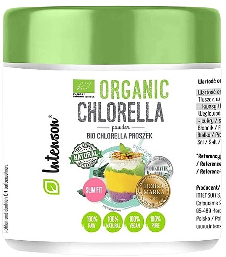 Дієтична добавка "Хлорела", порошок - Intenson Organic Chlorella — фото N1