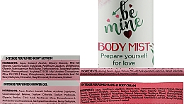 Набор - Moira Cosmetics Be Mine (gel/400ml + lotion/400ml + body/mist/215ml + cream/150ml) — фото N4