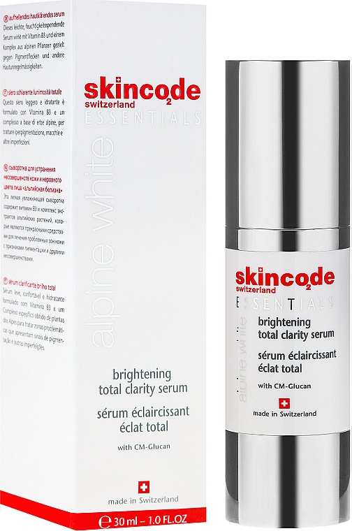 Ультраосветляющая сыворотка - Skincode Essentials Alpine White Brightening Total Clarity Serum — фото N1