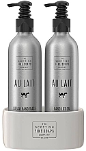Набір - Scottish Fine Soaps Au Lait Hand Set Aluminium Bottle (soap/250ml + h/lot/250ml) — фото N1