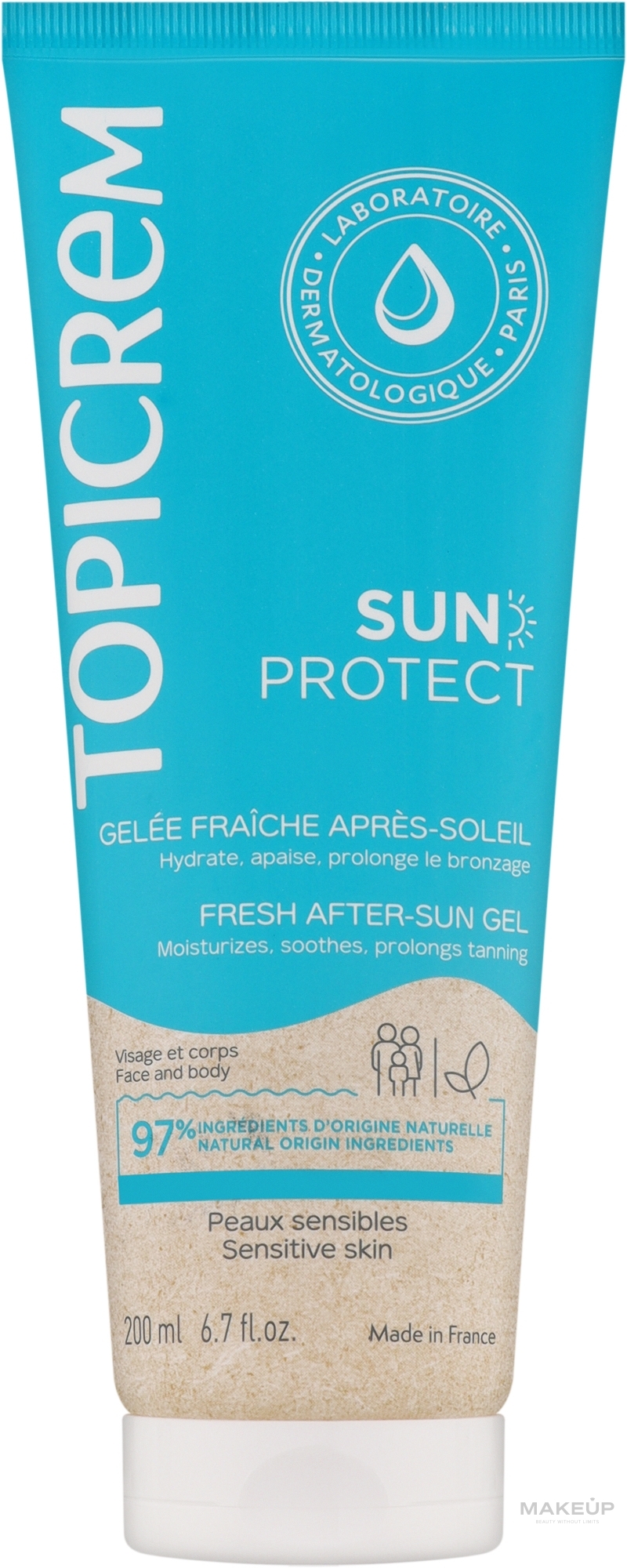 Тонизирующий гель после загара - Topicrem Sun Protect Fresh After-Sun Gel — фото 200ml