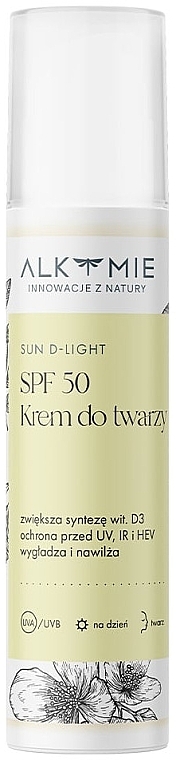 Захисний крем для обличчя з SPF 50+ - Alkmie Sun D-Light — фото N1