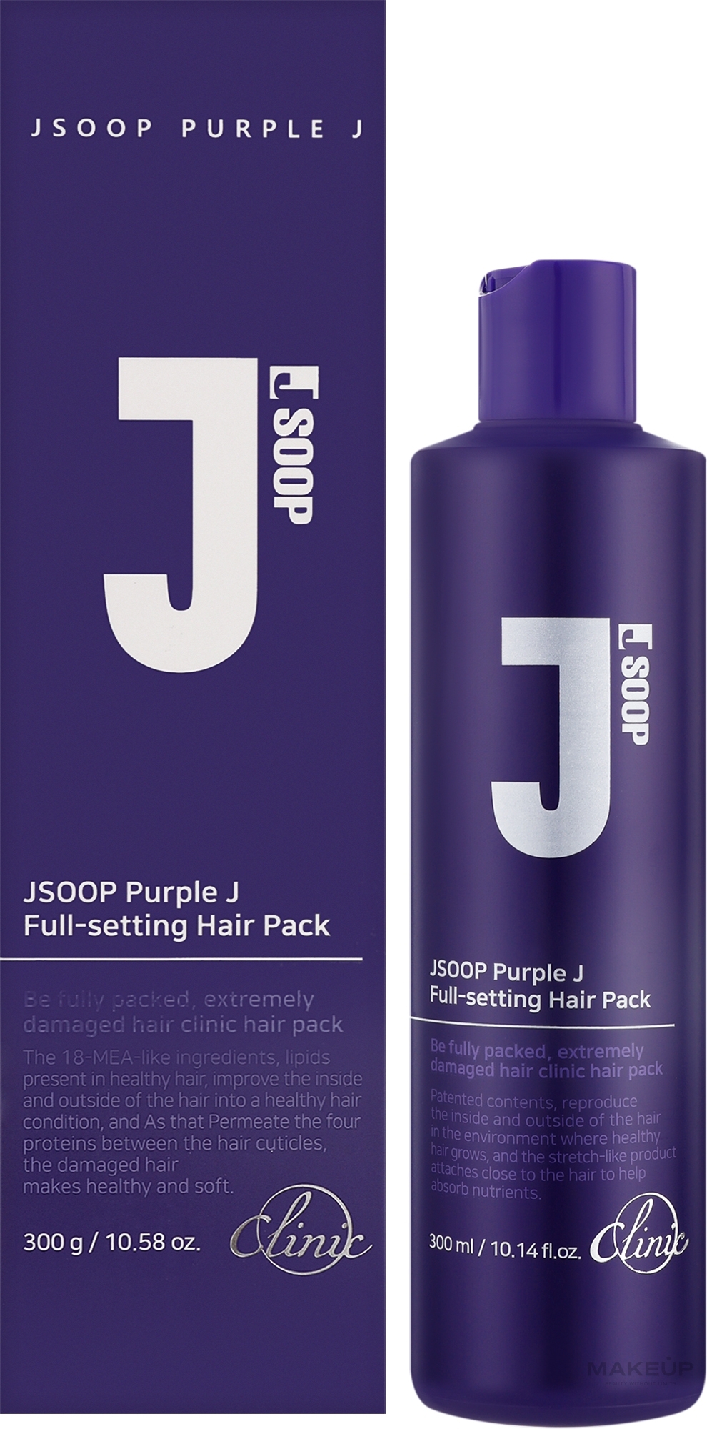 Восстанавливающая маска для поврежденных волос - Jsoop Purple J Full-Setting Hair Pack — фото 300ml