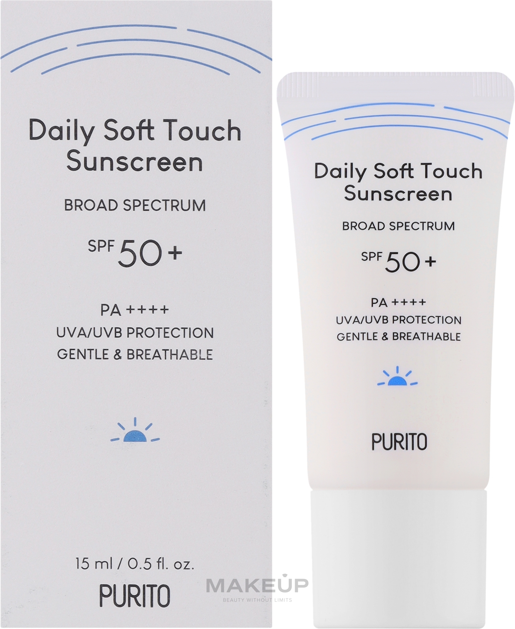 Сонцезахисний крем - Purito Seoul Daily Soft Touch Sunscreen SPF50+ Travel Size — фото 15ml