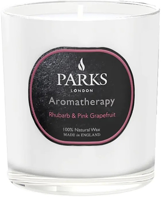 Ароматическая свеча - Parks London Aromatherapy Rhubarb & Pink Grapefruit Candle — фото N2