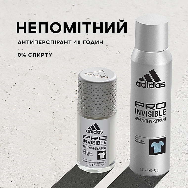 Дезодорант-антиперспірант для чоловіків - Adidas Pro invisible 48H Anti-Perspirant — фото N5
