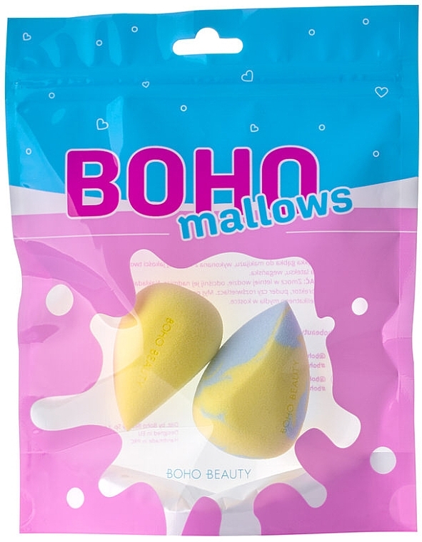 Набір спонжів для макіяжу - Boho Beauty Bohomallows Lemon Sugar + Lemon Cut (sponge/2pcs) — фото N1