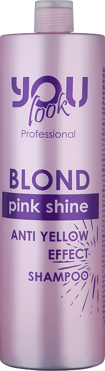 Шампунь для збереження кольору й нейтралізації жовто-помаранчевих відтінків - You look Professional Pink Shine Shampoo — фото N1