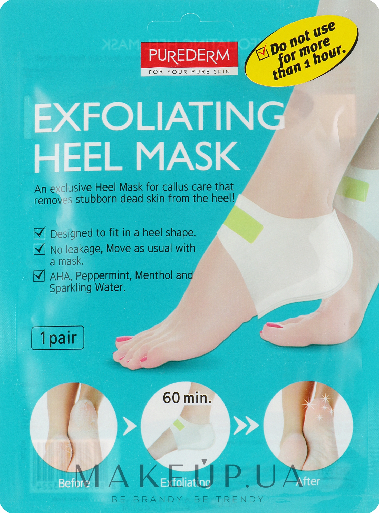 Мака-пилинг для пяток - Purederm Exfolaiting Heel Mask — фото 18g
