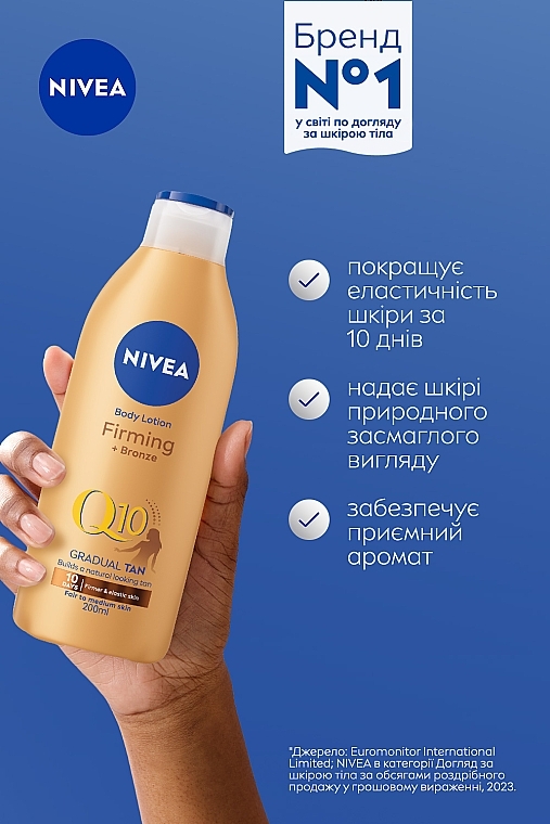 Зволожуючий лосьйон "Пружність та засмага" - NIVEA Q10 Firming + Bronze Body Lotion — фото N3