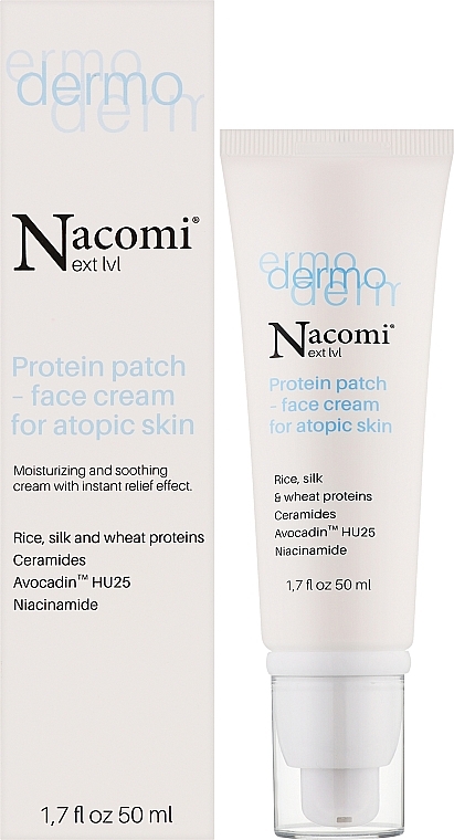 Крем для обличчя - Nacomi Protein Patch Face Cream Atopic Skin — фото N2