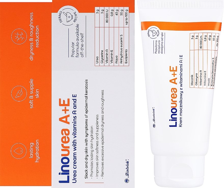 Крем для тела - Ziololek Linourea Body Cream Vitamin A+E — фото N2