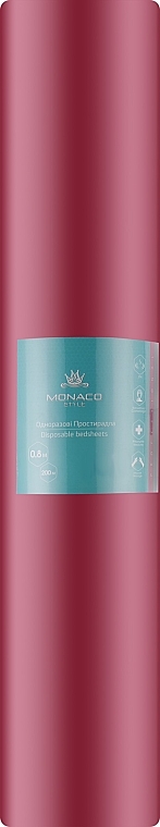 Простыни одноразовые, 0,8м х 200м, рулон, розовый - Monaco Style — фото N1