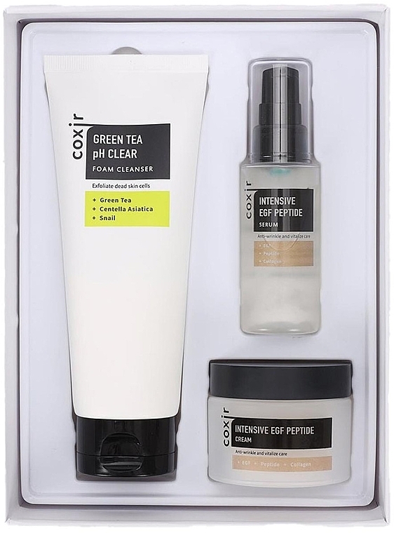 Набір - Coxir Intensive EGF Peptide Gift Set (cl/150ml+ser/50ml+cr/50g) — фото N1