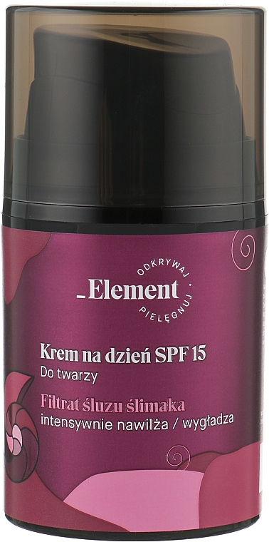 Дневной крем для лица с муцином улитки SPF 15 - _Element Snail Slime Filtrate Day Cream SPF 15