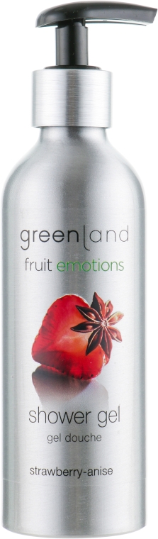 Набір "Полуниця-аніс" - Greenland Fruit Emotions (sh/gel/200ml + b/cr/120ml + масажна рукавичка) — фото N3