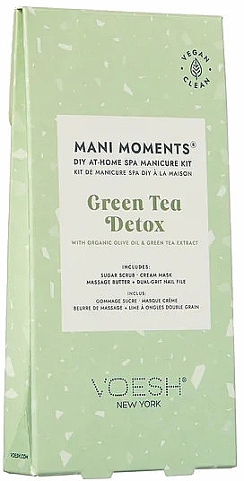 СПА-догляд для нігтів та шкіри рук "Детокс із зеленим чаєм" - Voesh Mani Moments Diy At-Home Spa Manicure Kit Green Tea Detox — фото N1