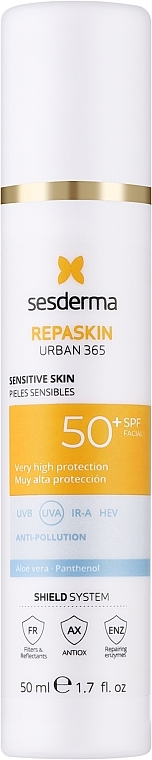 Сонцезахисний крем для чутливої шкіри - Sesderma Repaskin Urban 365 Sensitive Skin SPF50+ — фото N1