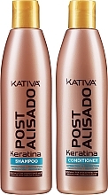 Набор - Kativa Straightening Post Treatment Keratin (shm/250ml + cond/250ml) — фото N2