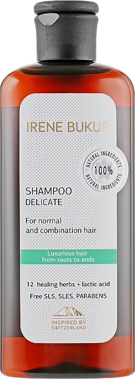 Шампунь для волос "Деликатный" 12 целебных трав - Irene Bukur