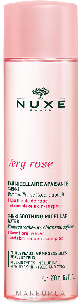 Nuxe Very Rose 3 in 1 Soothing Micellar Water - Nuxe Very Rose 3 in 1 Soothing Micellar Water — фото 200ml