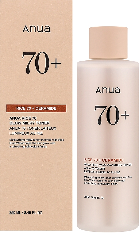 Питательный тонер на основе рисовой воды для сияющей кожи - Anua Rice 70 Glow Milky Toner — фото N2