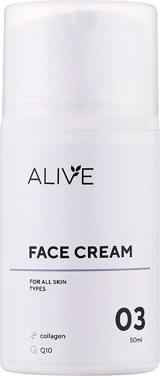 Крем для всех типов кожи для борьбы с морщинами и их профилактики - ALIVE Cosmetics Face Cream 03 — фото N2