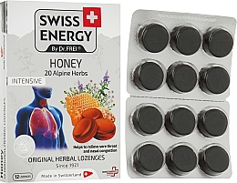 Леденцы "Мед" на основе натуральных трав - Swiss Energy Original Herbal Lozenges — фото N1