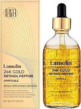 Сироватка для обличчя з ретинолом і пептидами - Lamelin 24K Gold Retinol Peptide Ampoule — фото N2