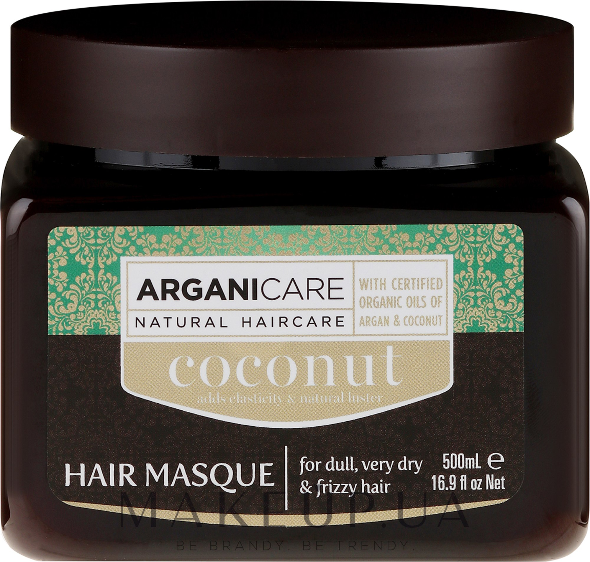 Маска для відновлення структури волосся з кокосовим маслом - Arganicare Coconut Hair Masque For Dull, Very Dry & Frizzy Hair — фото 500ml