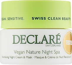 Нічний крем-маска для обличчя - Declare Vegan Nature Night Spa (тестер) — фото N1