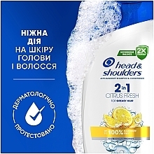 Шампунь и бальзам-ополаскиватель против перхоти 2в1 "Цитрусовая свежесть" - Head & Shoulders Citrus Fresh 2in1 — фото N8