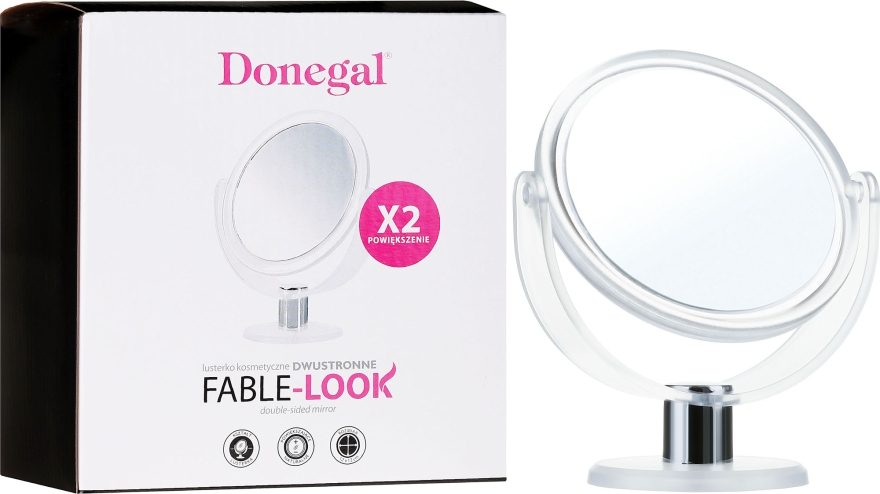 Дзеркало настільне, двостороннє, 9275, біле, 12 см - Donegal Mirror — фото N2