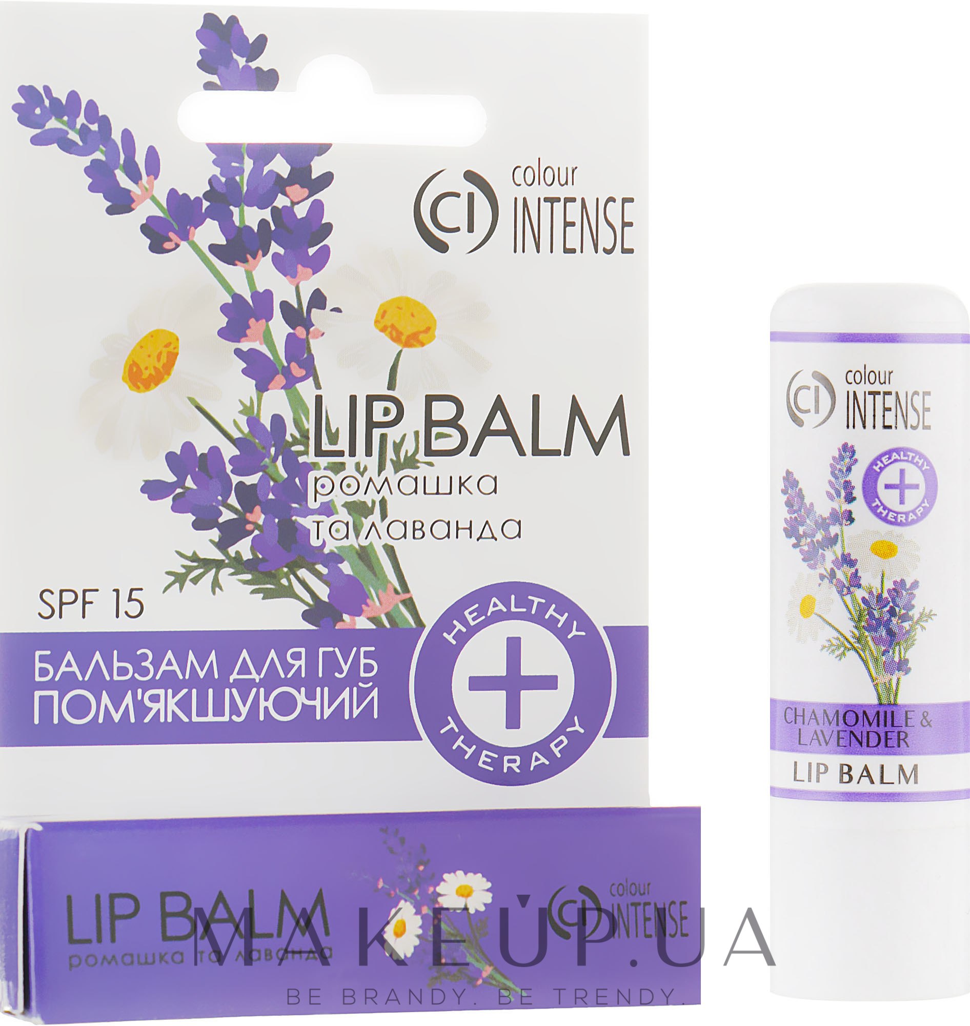 Смягчающий бальзам для губ "Ромашка и лаванда" - Colour Intense Chamomile and Lavender Lip Balm — фото 5g