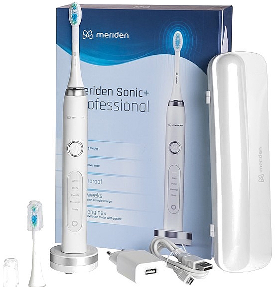 Звуковая зубная щетка, белая - Meriden Sonic Professional — фото N1