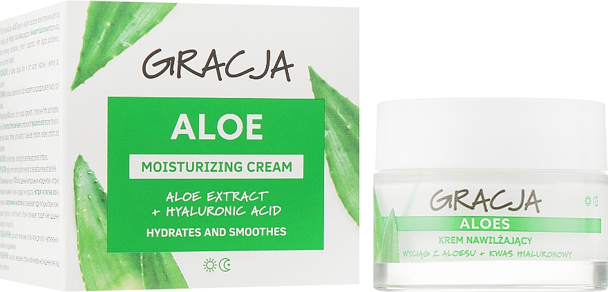 Увлажняющий крем против морщин с алоэ и гиалуроновой кислотой - Gracja Aloe Moisturizing Face Cream — фото N1