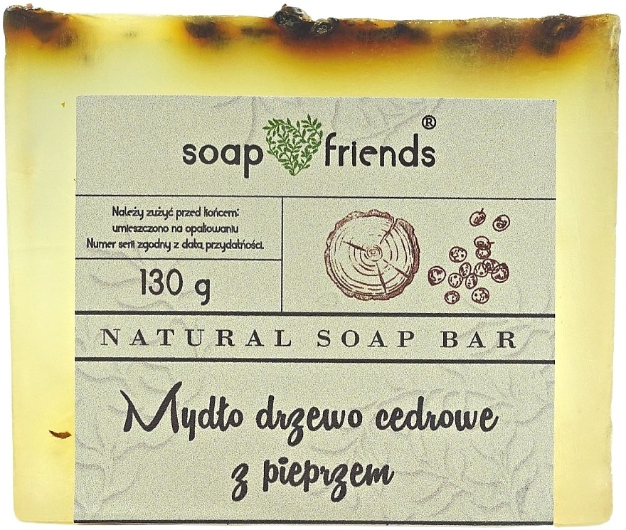 Гліцеринове мило для тіла "Кедр з перцем" - Soap&Friends — фото N1