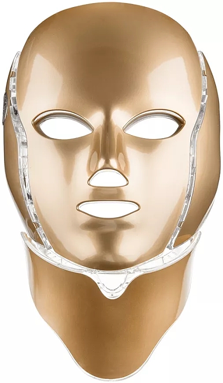 Лікувальна LED-маска для обличчя та шиї, золота - Palsar7 Ice Care LED Face Gold Mask — фото N1
