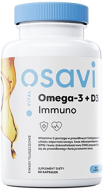 Капсулы "Омега-3 + Витамин D3 Иммуно" - Osavi Omega-3 + Witamina D3 Immuno — фото N1