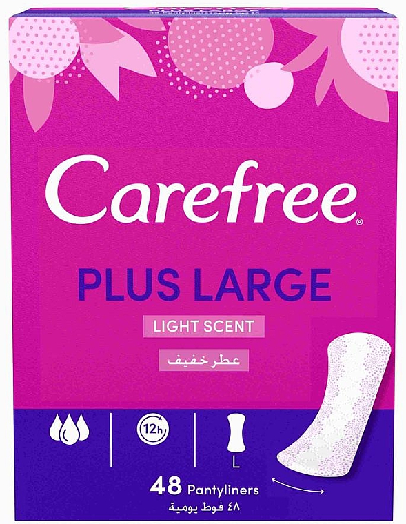 Ежедневные гигиенические прокладки с легким ароматом, 48 шт - Carefree Plus Large Light Scent — фото N2