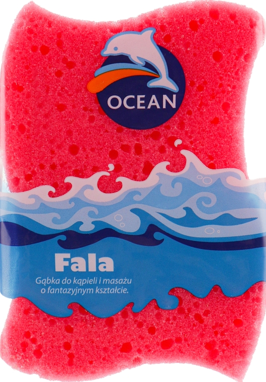 Губка массажная для купания "Fala", малиновая - Ocean — фото N1