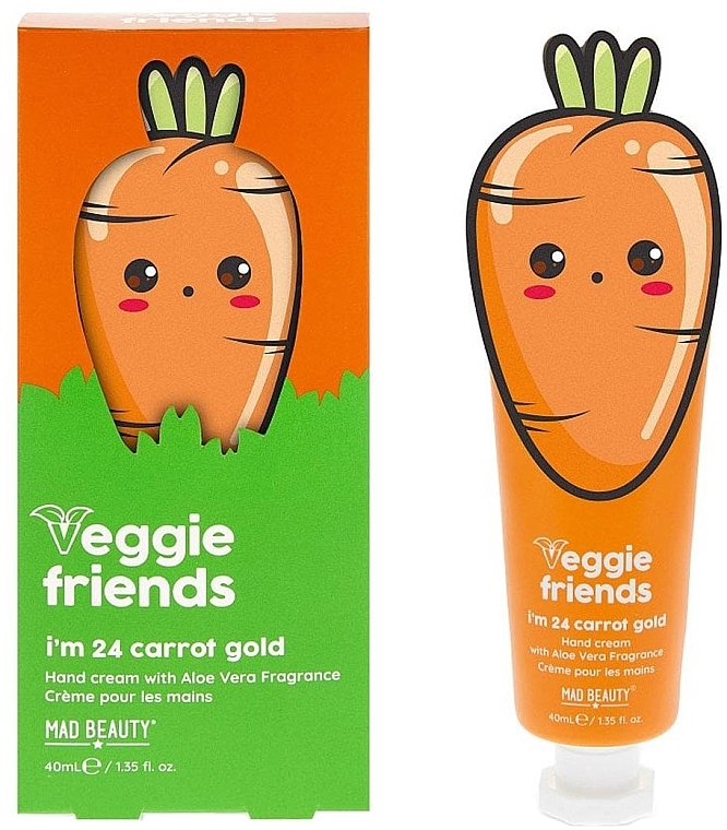 Крем для рук с экстрактом моркови - Mad Beauty Veggie Friends Carrot Hand Cream — фото N2