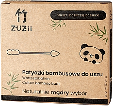 Бамбукові ватні палички з різними наконечниками - Zuzii Bamboo Cotton Buds — фото N1