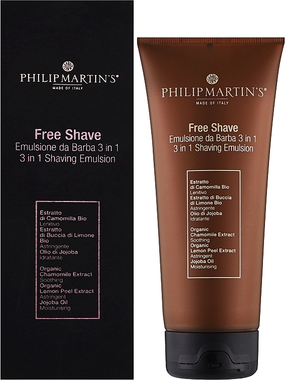 УЦЕНКА Эмульсия до, для и после бритья - Philip Martins Free Shave 3 in 1 Shaving Emulsion * — фото N6