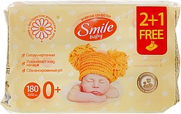 Вологі серветки 2+1, екстракт ромашки і алое - Smile Ukraine Baby — фото N4