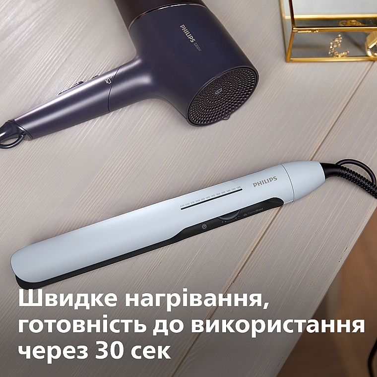 Стайлер для волос, голубой - Philips Straightener Series 5000 BHS520/00 — фото N11
