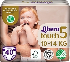 Підгузки дитячі Touch 5 (10-14 кг), 40 шт. - Libero — фото N1